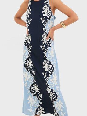 Tuckernuck Navy and Light Blue Floral Maxi Dress